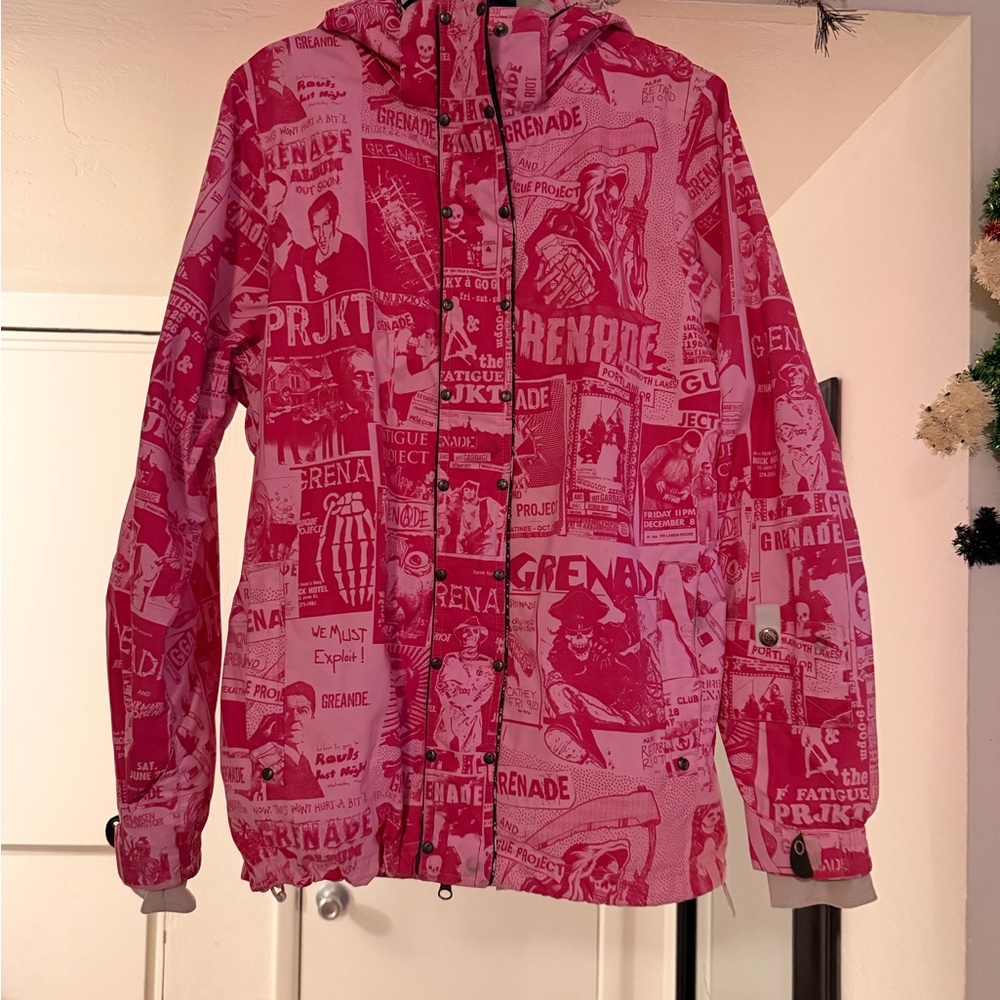 Pink Grenade Graphic Hoodie